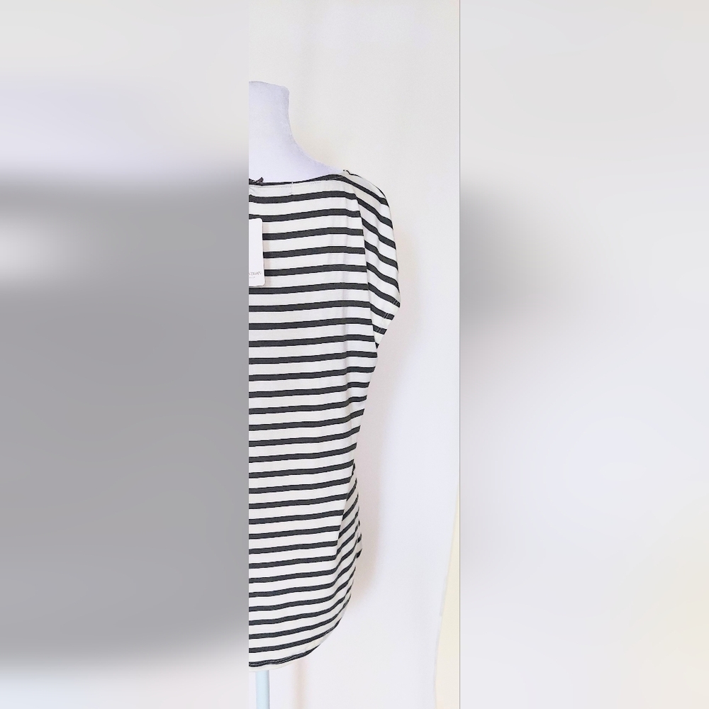 Green Envelope Los Angeles Short Sleeve Shirt Sz Large Green White Stripe NWT - Picture 7 of 10